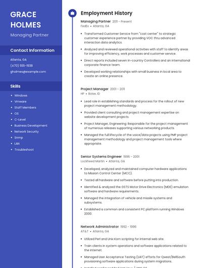 Resume example 5