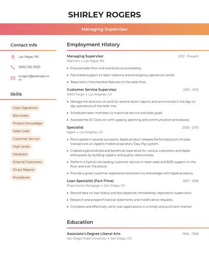 Resume example 3