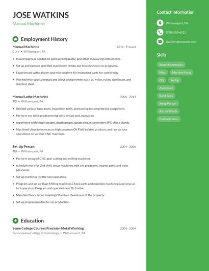 Resume example 4