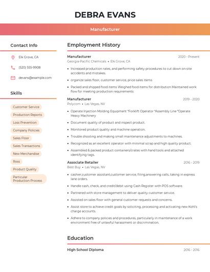Resume example 3