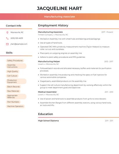Resume example 3
