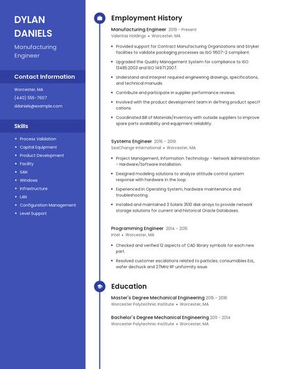 Resume example 5