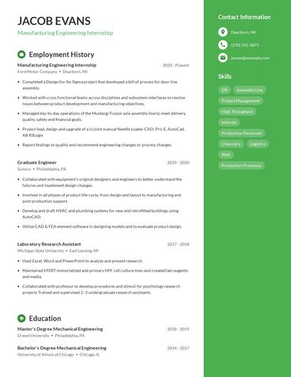 Resume example 4