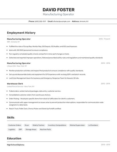 Resume example 2