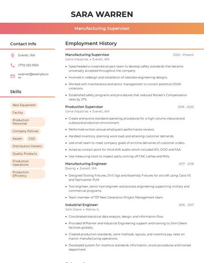 Resume example 3