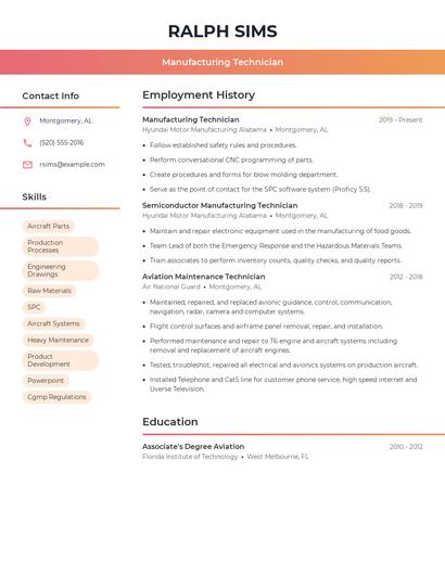 Resume example 3