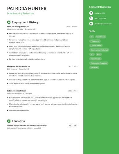 Resume example 4