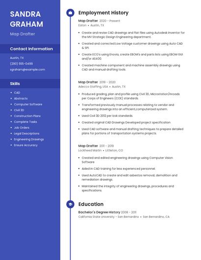 Map Drafter Resume