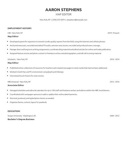 Map Editor Resume