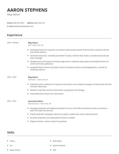 Map Editor Resume