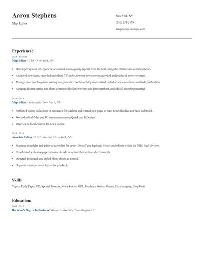 Map Editor Resume