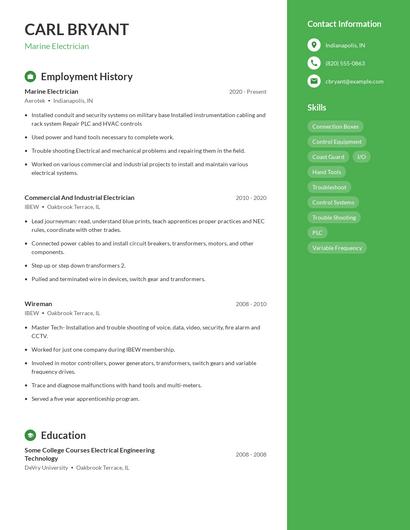 Resume example 4