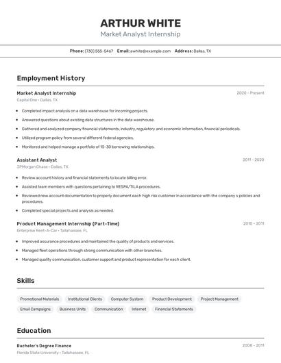 Resume example 2