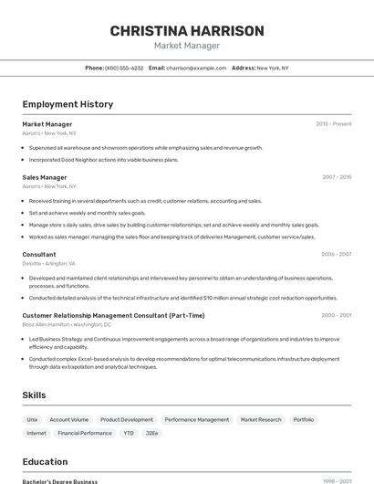 Resume example 2