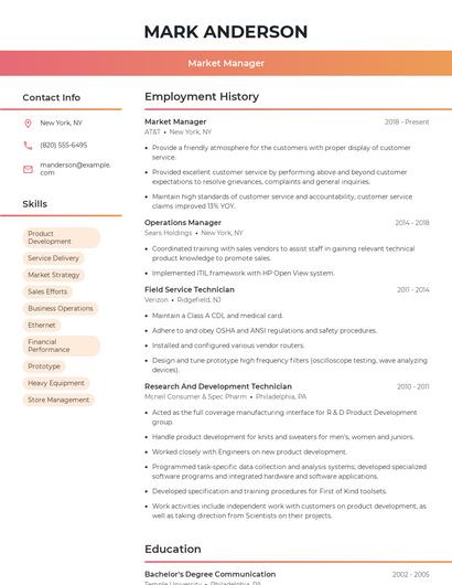 Resume example 3