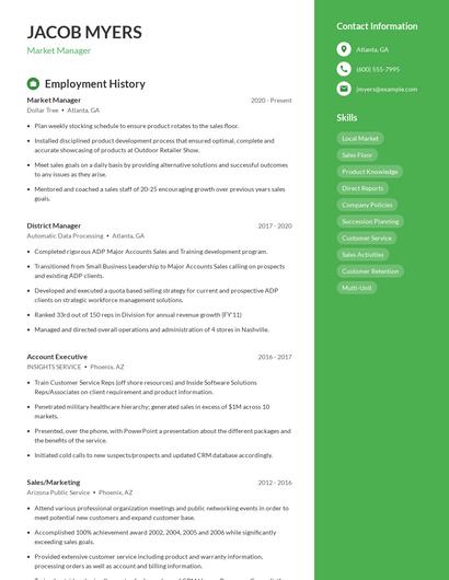 Resume example 5