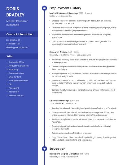 Resume example 5