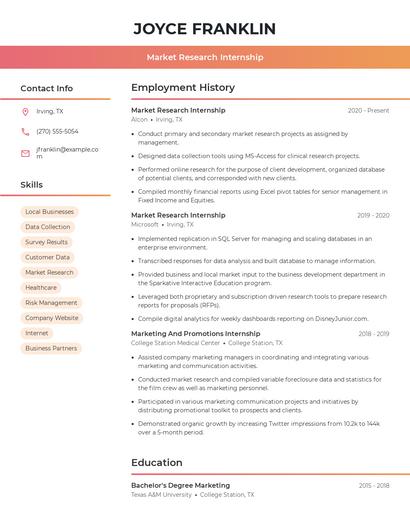 Resume example 3
