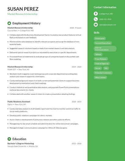 Resume example 4