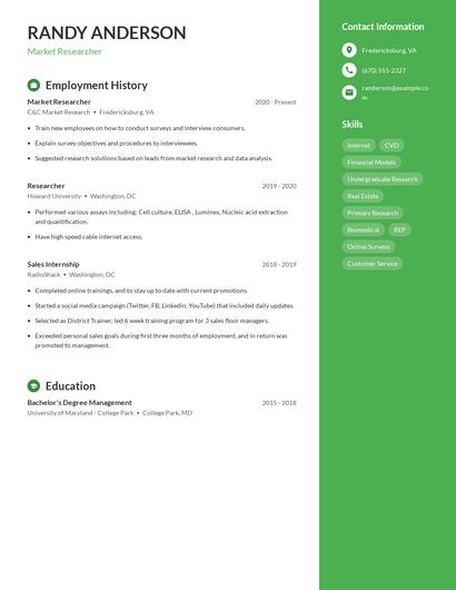 Resume example 5