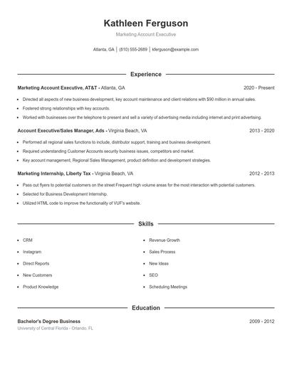Resume example 1