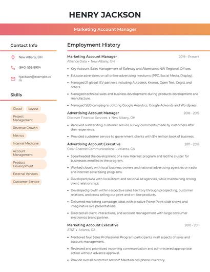 Resume example 3