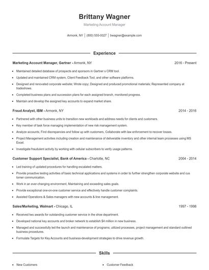 Resume example 1