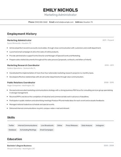 Resume example 2