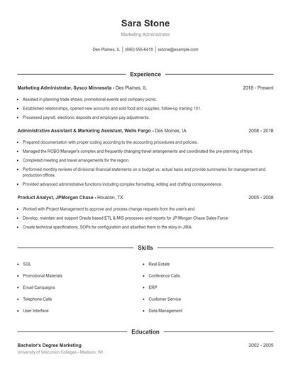 Resume example 1