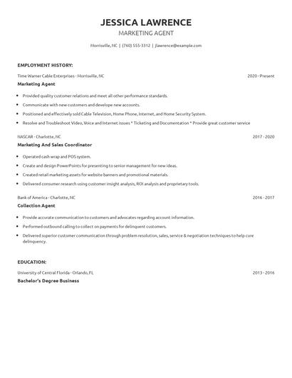 Marketing Agent Resume