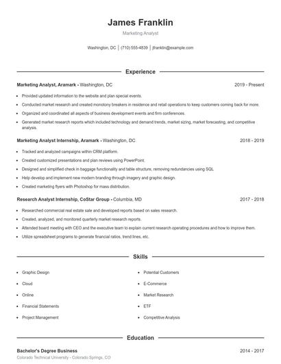 Resume example 1