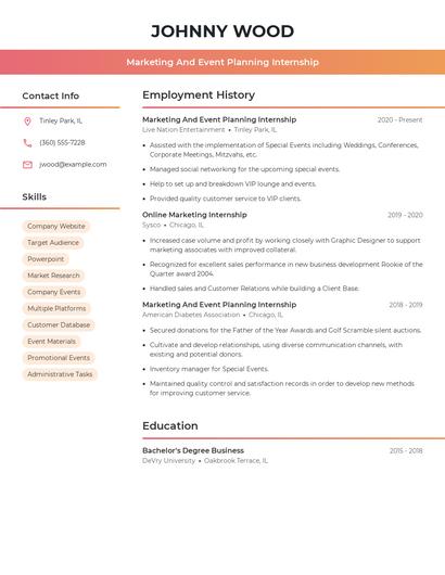 Resume example 3