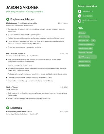 Resume example 4