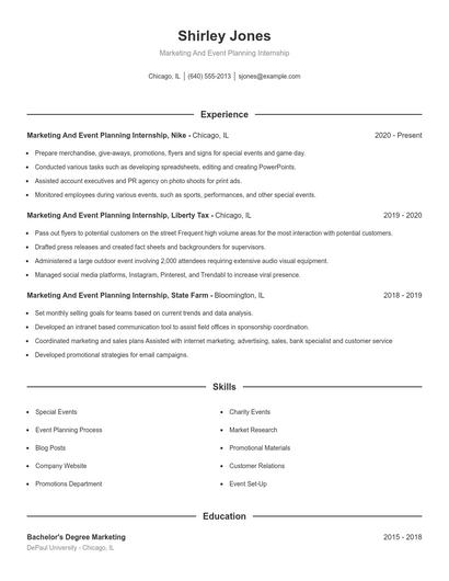 Resume example 1