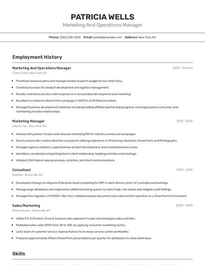 Resume example 2