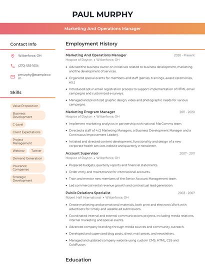 Resume example 3