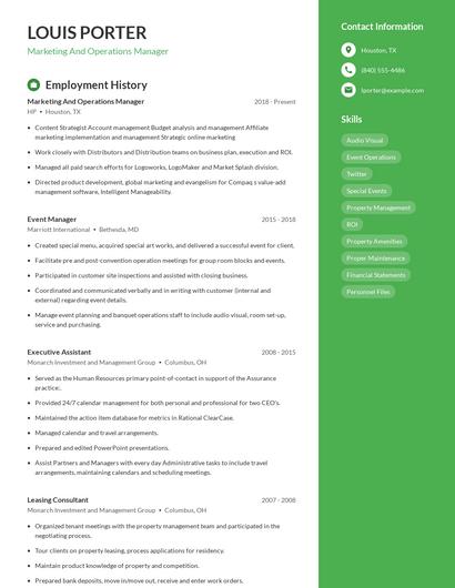 Resume example 5