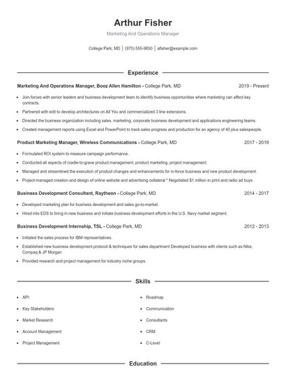 Resume example 1