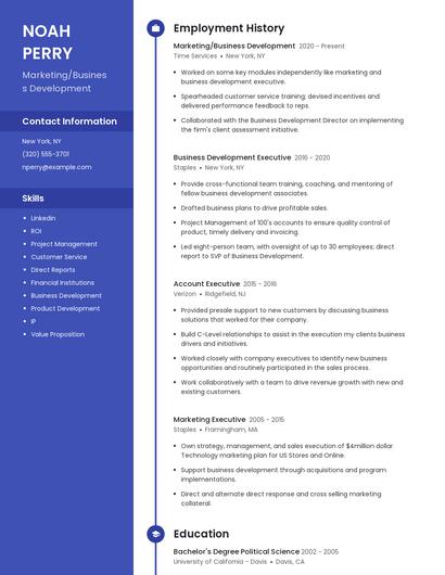 Resume example 5