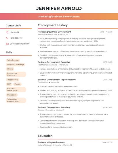 Resume example 3