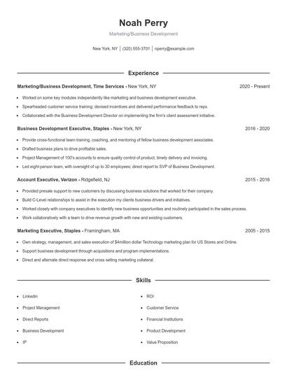 Resume example 1