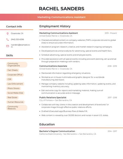 Resume example 3