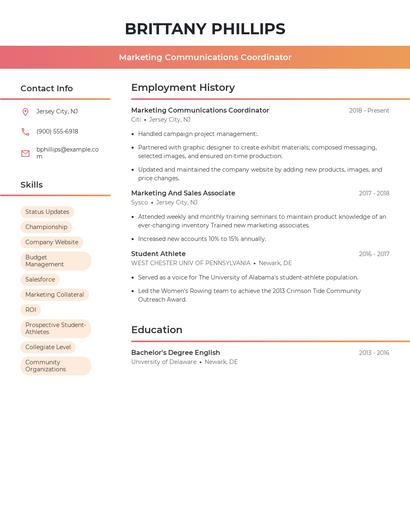 Resume example 3