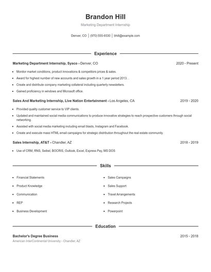 Resume example 1