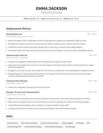 Resume example 2
