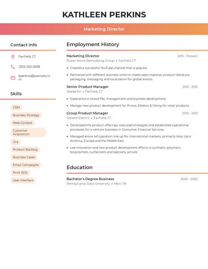 Resume example 3