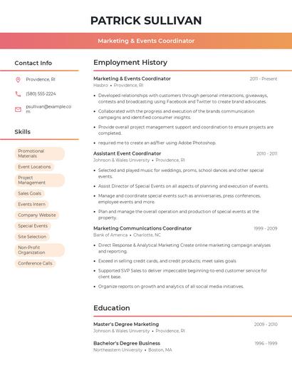 Resume example 3