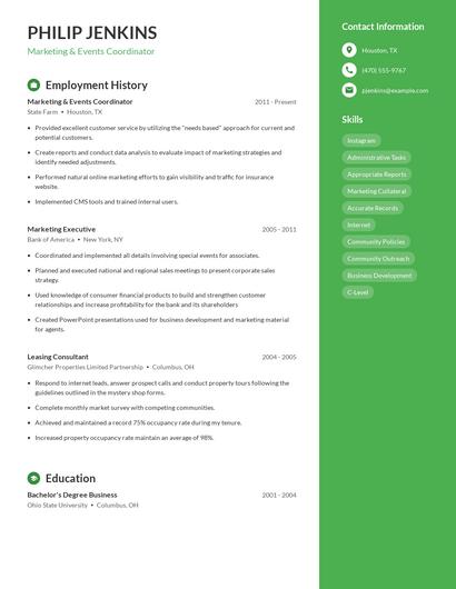 Resume example 5