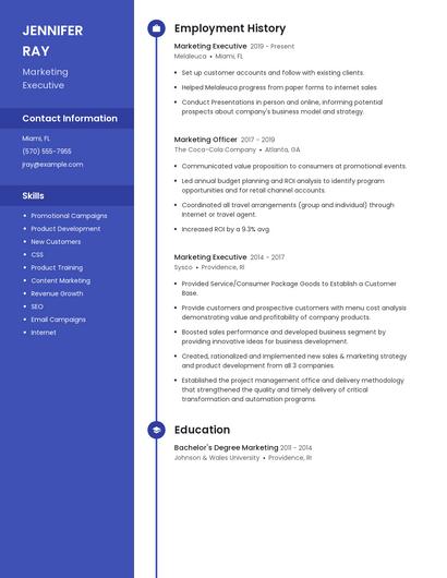 Marketing Executive Resume