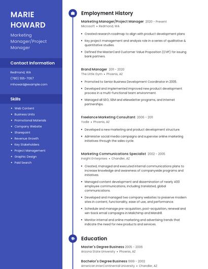 Resume example 5